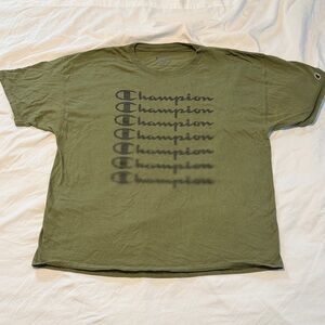 Champion Army Green Graphic Tee